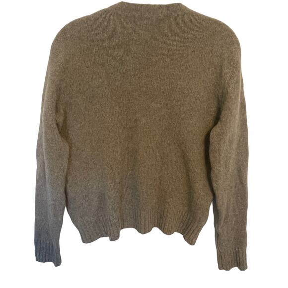 Banana Republic Cashmere Blend Preppy Sweater Mens Medium Tan Argyle Academia - Picture 3 of 7